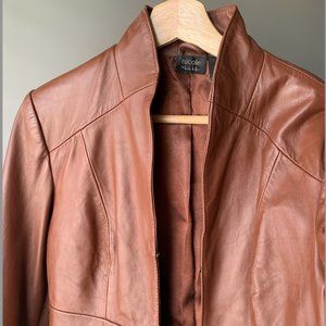 Nicole by Nicole Miller Leather Blazer Jacket | Medium like NEW